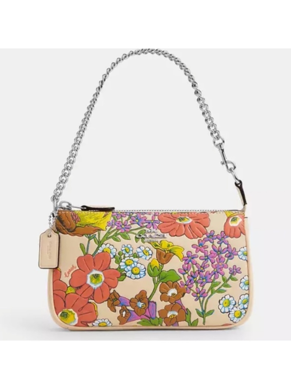 Coach Nolita 19  Floral Print Leather Mini Shoulder Bag Purse Style CR365